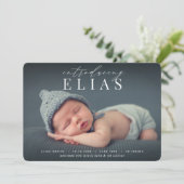 Élégant titre | Faire-part de naissance photo (Debout devant)