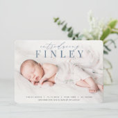 Élégant titre | Faire-part de naissance photo (Debout devant)