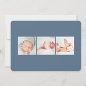 Élégant titre | Faire-part de naissance photo (Dos)