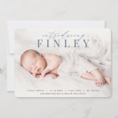 Élégant titre | Faire-part de naissance photo (Devant)