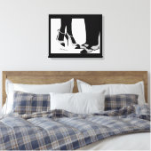Élégant toile à deux étirements noir et blanc (Insitu(Chambre))