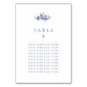 Élégant Toile bleu français Numéro de table avec n (Dos)