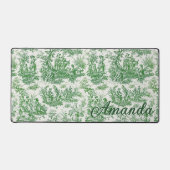Élégant Toile de Jouy Monogram Vert (Recto)