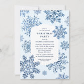 Elegant Toile Snowflake kerstfeest Kaart (Voorkant)