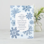 Elegant Toile Snowflake kerstfeest Kaart (Staand voorkant)