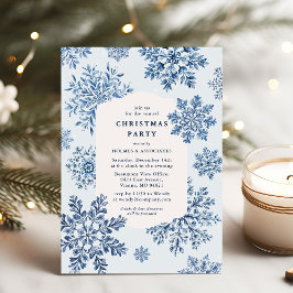 Elegant Toile Snowflake kerstfeest Kaart
