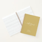 Élégant ton or Réflexions Journal Carnet (Intérieur)