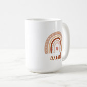 Elégant Tone Tone Boho Rainbow Tante Cafe Mug (Devant droit)