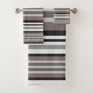 Elégant Tons Terre Brown Savannah Stripes Motif