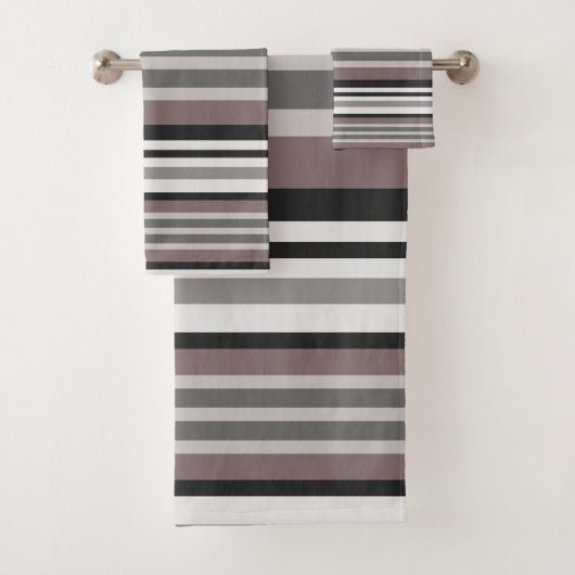 Elégant Tons Terre Brown Savannah Stripes Motif (En situation)