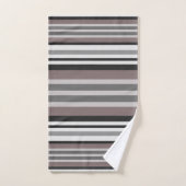 Elégant Tons Terre Brown Savannah Stripes Motif (Serviette à main)