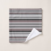 Elégant Tons Terre Brown Savannah Stripes Motif (Gant de toilette)
