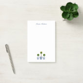 Elegant Topiaries in blauwe en witte potten Post-it® Notes (Kantoor)