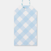 Elegant Topiary Boy Baby shower Dank u Cadeaulabel (Achterkant)