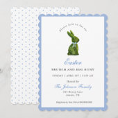 Elegant Topiary Bunny Easter Brunch  Kaart (Voorkant / Achterkant)