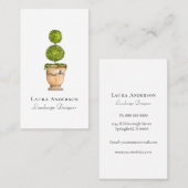 Elegant topiary waterverf Landscaping Visitekaartje (Voorkant / Achterkant)