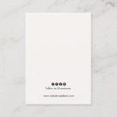 Elegant Tortoise Shell voegt Logo toe die verdient Visitekaartje (Achterkant)