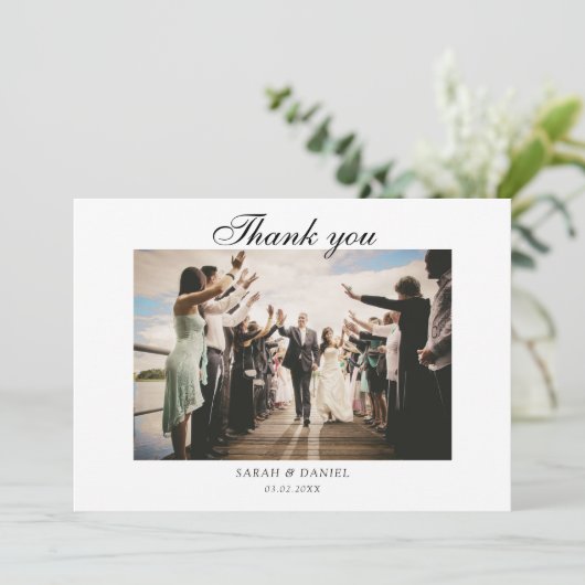 Elegant Toscana Wedding Hartelijk dank Kaart (Staand voorkant)