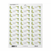 Elegant Toscana Wedding Weiss Grün Etiket (Full Sheet)