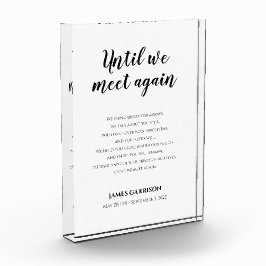 Elegant tot we weer een herdenkingsgedicht ontmoet fotoblokken