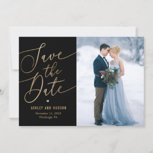 Elegant Touch Editable Color Save the Date Kaart