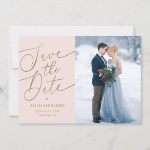 Elegant Touch Editable Color Save the Date Kaart