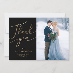 Elegant Touch Editable Color Wedding Bedankkaart