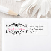 Élégant tourbillon de Étiquettes de adresse person (En situation)