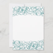 Élégant tourbillon vintage rococo faire-part de ma (Dos)