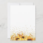 Elégant tournesol 50e anniversaire Invitation (Dos)