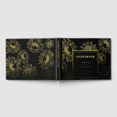 Elégant tournesol or Foil mariage Livre d'or (Complet)