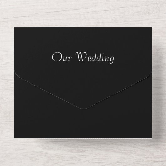 ÉLÉGANT TOUT EN UN Faire-part de mariage (Verso)