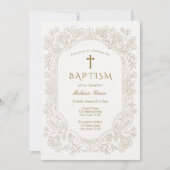 Elegant Traditional Baptism Invitation Kaart (Voorkant)