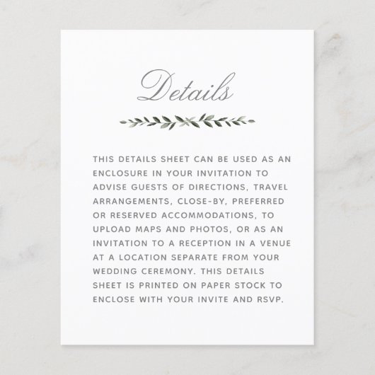 Elegant Traditional Olive Branch — Belangrijke det (Voorkant)