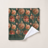 Elegant Traditional Red & Gold Christmas Baubles (Gant de toilette)