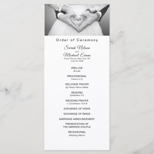 Elegant traditioneel foto bruiloft programma (Voorkant)