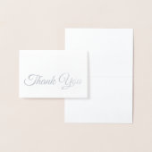 Elegant traditioneel Silver Script Hartelijk dank Folie Kaarten (Display)