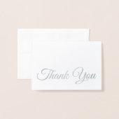Elegant traditioneel Silver Script Hartelijk dank Folie Kaarten (Voorkant met envelop)