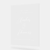 Elegant Transparant Acryl Bruiloft Welkomstbord Bord (Hoek)