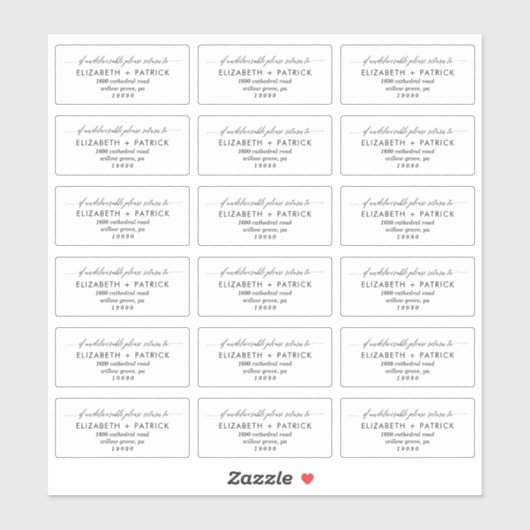 Elegant Transparante de Etiketten van het Adres va Sticker (Vel)