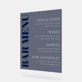 Elégant transparent Marine Gris Typographie Barre  (Angle)