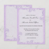 Elégant travail de défilement Lilac Invitation au  (Devant / Derrière)