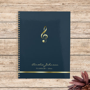 Elegant Treble Clef Music 2026 Annuel Planner