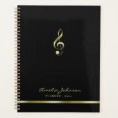 Elegant Treble Clef Music 2026 Annuel Planner (Devant)