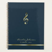Elegant Treble Clef Music 2026 Annuel Planner (Devant)
