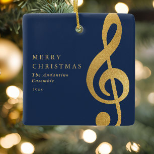 Élégant Treble Clef Ornement de Noël pour Chorale