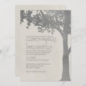 Elegant Tree Branches Wedding Invitations Kaart (Voorkant / Achterkant)