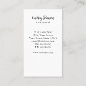 Elegant Tree Life Coach Visitekaartje (Achterkant)