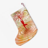Elegant Tree of Life Zen Yoga Kerstfeestdag Kleine Kerstsok (Achterkant (Hangend))