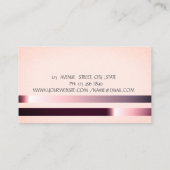 Elegant Tree Silhouette, Stripes, Yoga Visitekaartje (Achterkant)